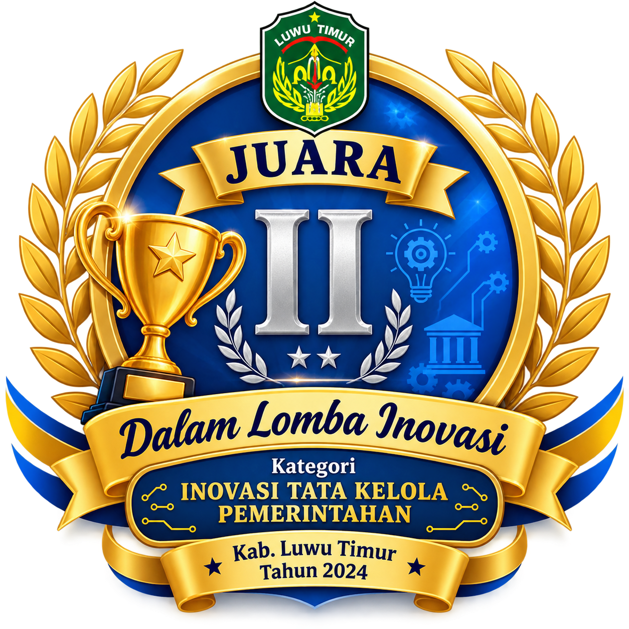 Juara II Lomba Inovasi Kategori Inovasi Tata Kelola Pemerintahan Kabupaten Luwu Timur Tahun 2024